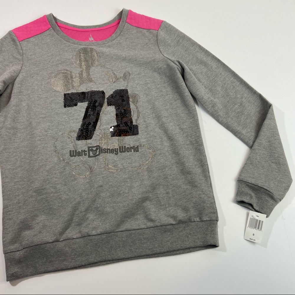 NEW Walt Disney World Small Sequin 1971 Quilted Sweater